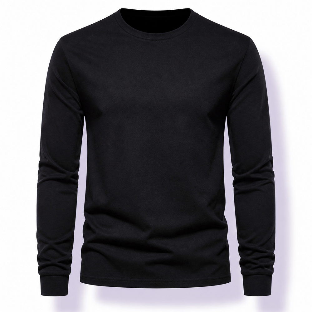 Cotton Long Sleeve Crew Neck